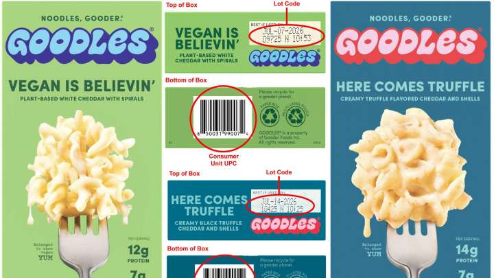 Goodles vegan mac and cheese recalled, sold at Publix