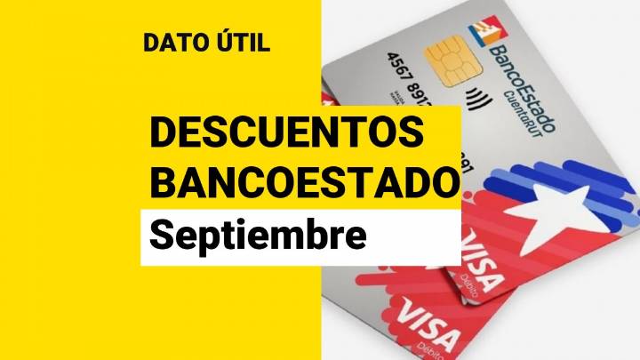¿Compras con tarjetas del BancoEstado? Estos son los descuentos que tiene la institución en septiembre
