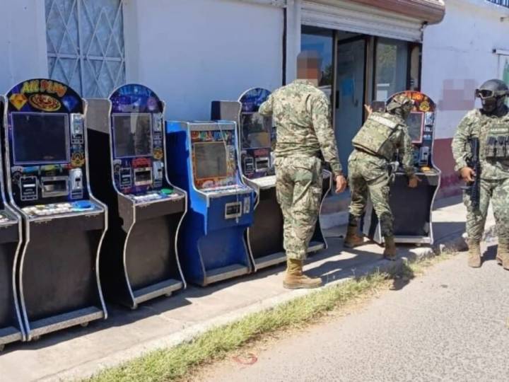 Semar asegura 33 máquinas tragamonedas 