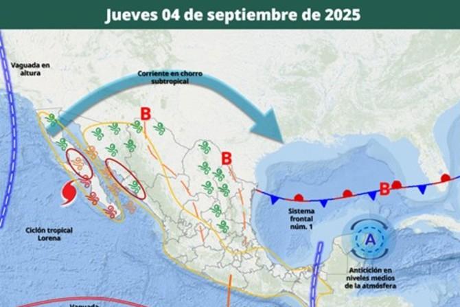 Huracán Lorena, no amenaza a Ensenada por ahora