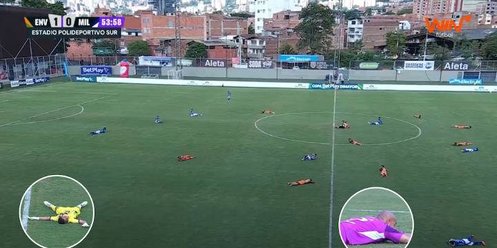 El inquietante momento en el que una invasión de abejas provocó la suspensión de un partido: la reacción de los futbolistas