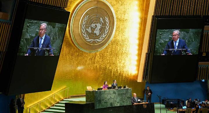 UN chief warns world leaders of 'an age of reckless disruption and relentless human suffering'
