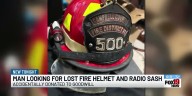 Man Looking for Lost Fire Helmet and Radio Sash