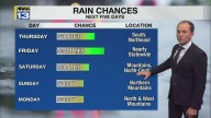 Monsoon storm chances continue into the weekend