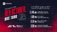 Phillies Red October rally bus date, time, stops for NLDS