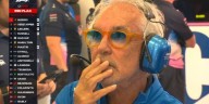 La reacción de Flavio Briatore tras el choque de Colapinto y el despiste de Gasly en la clasificación de Bakú