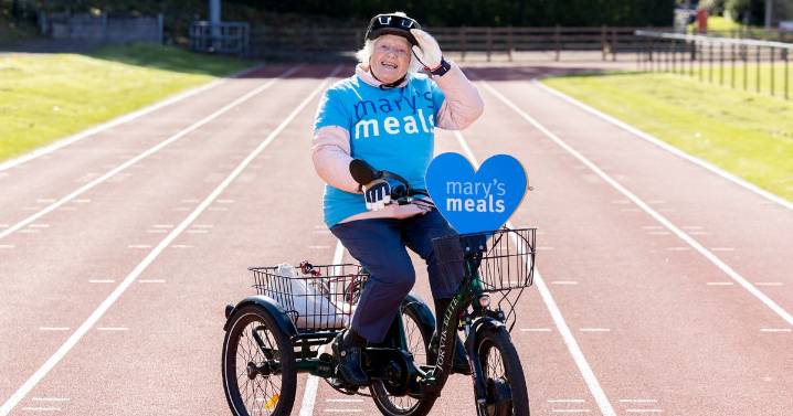 Bridge of Allan great-grandmother, 87, takes on 30-mile cycling fundraiser to feed hungry children