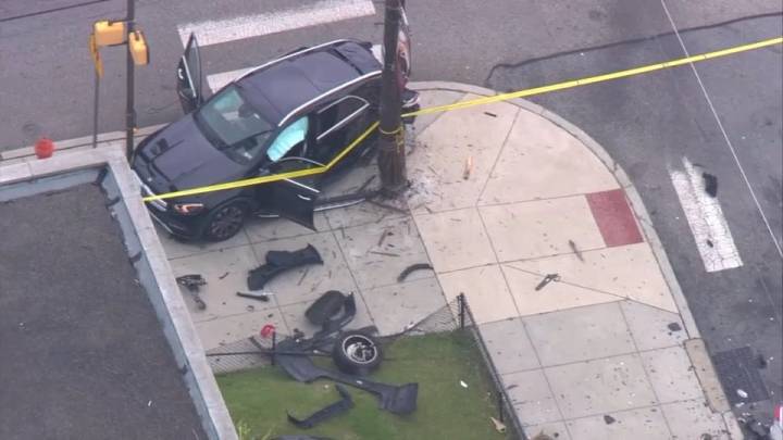 Two hurt when suspect fleeing police crashes in Tacony, police say