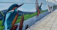 Plymouth's Spray Saint creates stunning mural on blank wall for worthy cause