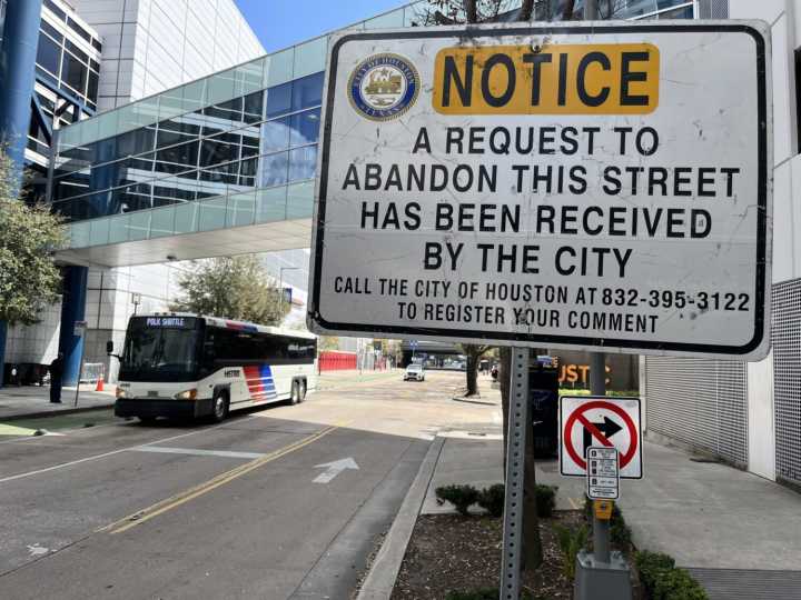 Protests over Polk Street closure continue at Houston City Hall with one month until abandonment