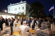 Trump hosts White House dinner for GOP lawmakers at paved space he dubbed ‘Rose Garden Club’