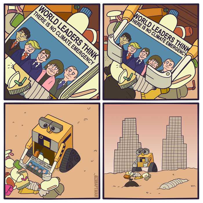 I Tried To Imagine How These Famous Characters Would Be Affected By Ecological Disasters (16 Pics)