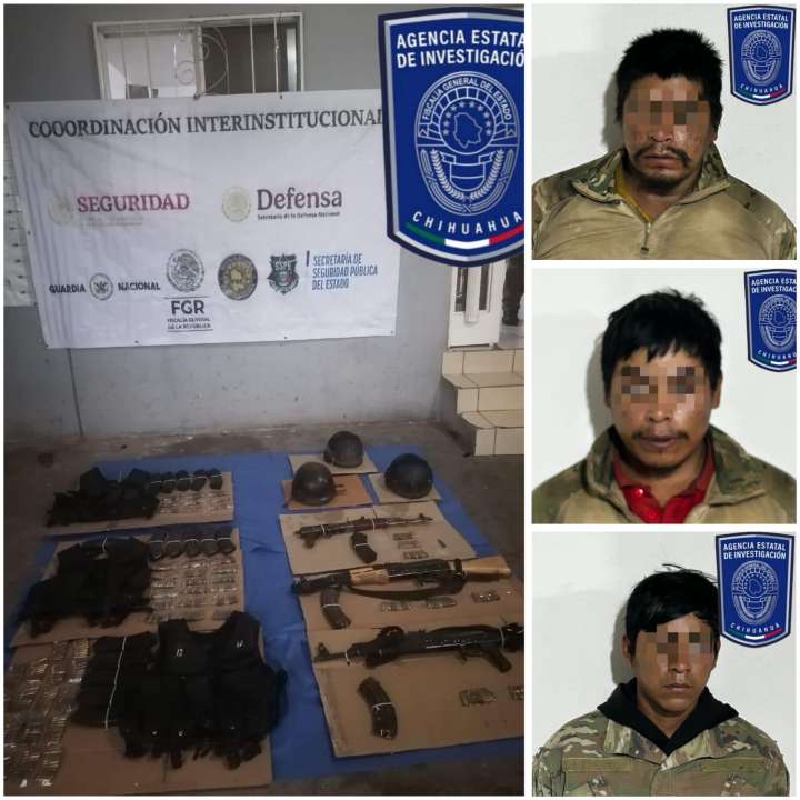 Detiene Célula BOI a tres presuntos halcones en Guadalupe y Calvo