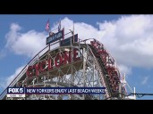 New Yorkers enjoy last beach weekend at Coney Island