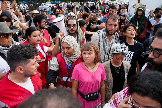 Flotilla for Gaza says boat struck by drone at Tunisian port, authorities deny strike