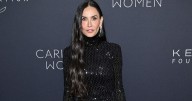 Demi Moore Glistens in All-Black Gucci Gown for Kering Foundation Dinner