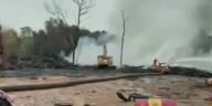 Emergency response team continues fighting remnants of Woodville tire recycling plant fire
