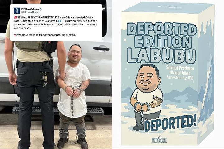 La Casa Blanca comparte la imagen de un Labubu inspirado en un migrante deportado
