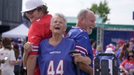 Buffalo Bills fans can't help but smile while tailgating