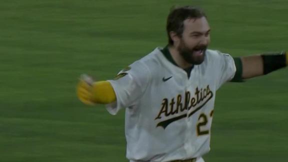 Langeliers hits walk-off double, Wilson has 3 RBIs as Athletics bea...