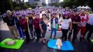 Realizan clase masiva de primeros auxilios en Monumento a la Revolución
