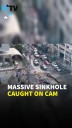 Bangkok Sinkhole Disaster Caught On Camera As Road Collapses Into Huge Crater