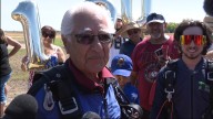 WWII veteran skydives at 100 to celebrate birthday
