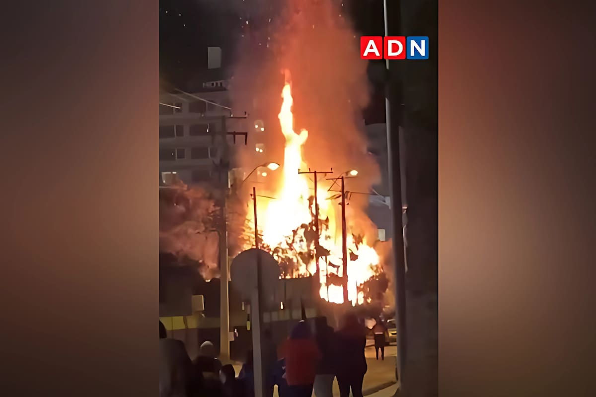 VIDEOS. Impresionantes registros en La Serena: videos muestran el incendio provocado por hinchas de la U en banderazo