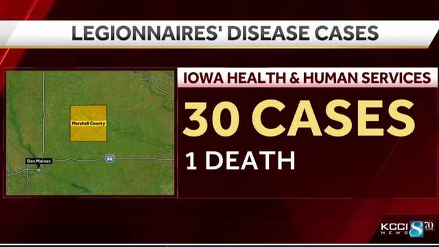 Legionnaires' disease cases up to 30 in Marshall County, HHS says