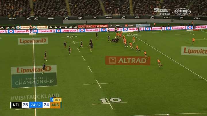 Bledisloe Cup 2025: All Blacks vs Wallabies highlights, Cam Roigard try video