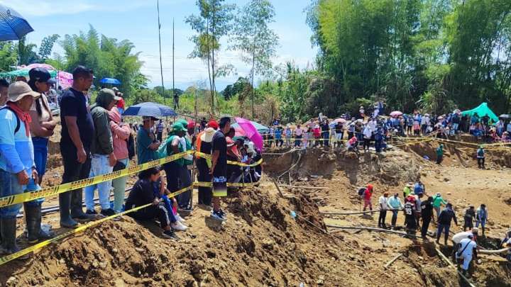 Tras nueve días de búsqueda, fueron encontrados sin vida los siete mineros en Santander de Quilichao