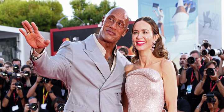 Emily Blunt & Dwayne ‘The Rock’ Johnson Reunite for ‘The Smashing Machine’ Venice Red Carpet Premiere | Avan Jogia, Charlie Kaufman, Dwayne Johnson, Emily Blunt, Emily McCann Lesser, Eva H.D., Halsey,