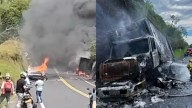 El conductor de un automóvil murió calcinado tras un fuerte choque contra un camión en la vía que conecta a Pereira con Quindío y el Valle del Cauca