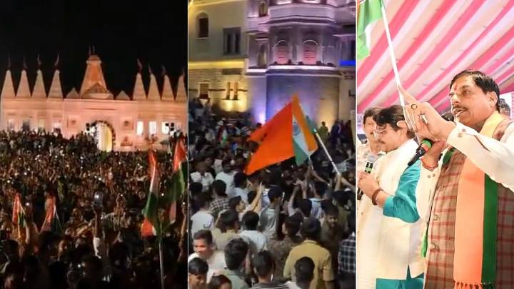 MP News: 'Sun Le Beta Pakistan... Baap Hai Tera Hindustan,' CM Mohan Yadav Celebrates With Crowd After India Beats Pakistan In Asia Cup 2025-