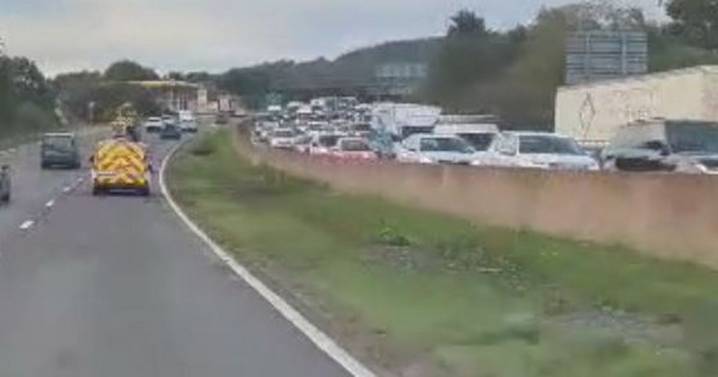Live: Huge queues at major Devon junction after three