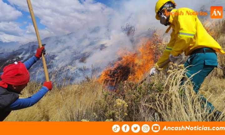 Parque Nacional Huascarán en alerta por incendios forestales en Querococha y Parón