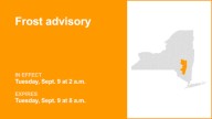 NY weather: Frost advisory affecting New York Tuesday