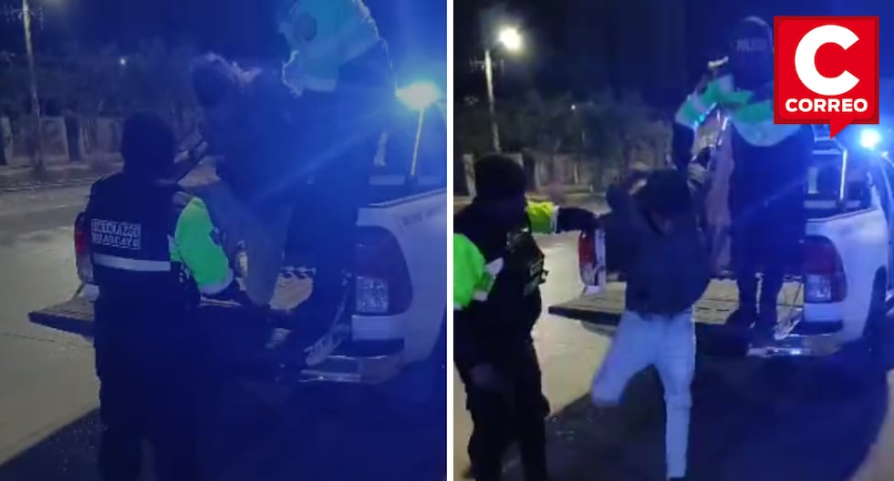 Huancayo: Taxista y serenos capturan a sujeto que robó celular a joven fuera de discoteca
