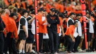 Oregon State head coach Trent Bray reacts as Beavers remain winless after OT loss