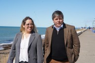 El vicegobernador Fabián Leguizamón y la candidata a diputada nacional Gisella Martínez recorrieron Caleta Olivia