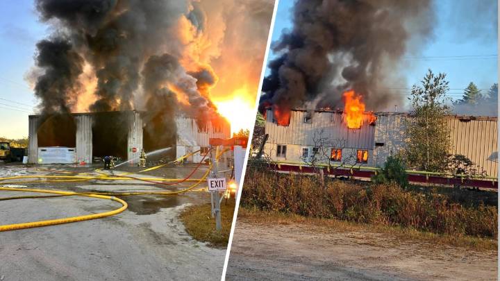 Weare NH fire at Granite State Recycling