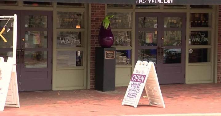 'They fit in with the town': Eggplant, giant peach sprout controversy