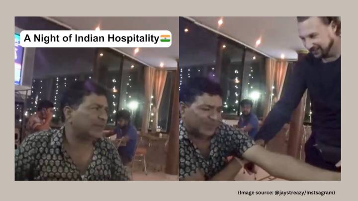 ‘Two pegs of whiskey and Indians are unstoppable’: Indian man physically stops US vlogger from paying at restaurant