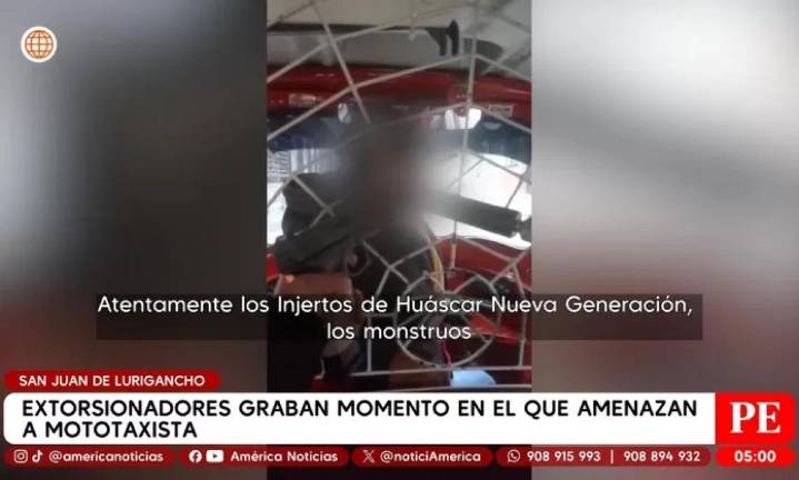 Extorsionadores SE GRABAN MIENTRAS AMENAZAN a mototaxista en SJL (VIDEO)