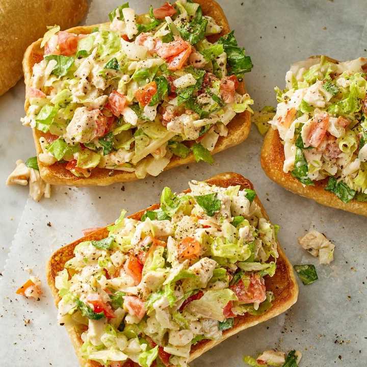 Chopped Chicken Caesar Salad Sandwiches Recipe