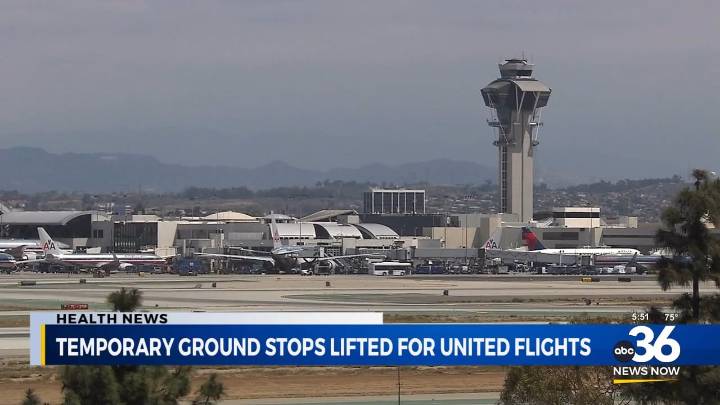 United Airlines flights resume after brief nationwide ground stop