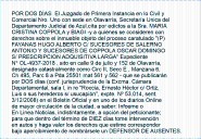 Edicto: Sobre prescripción adquisitiva larga