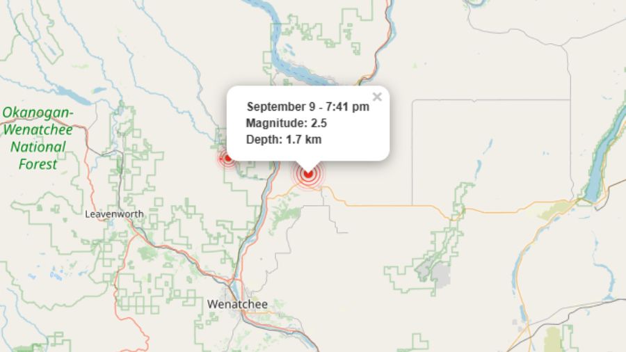 2.5-magnitude earthquake strikes near Lake Chelan
