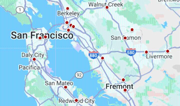 Map: Starbucks in the Bay Area that are on the closure list