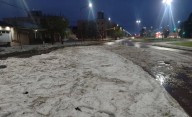 Fuerte tormenta de granizo azotó a Santa Rosa en la madrugada